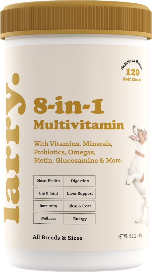 Larry 8-1 Multivitamin for Heart Health, Skin & Coat, Digestion & More